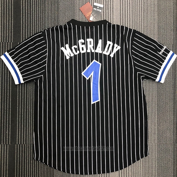 Camiseta Manga Corta Orlando Magic Tracy McGrady #1 Negro